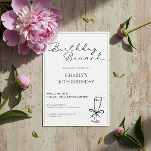 Birthday Brunch Invitation for Women Kaart