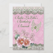 Birthday Brunch Moederdag Luncheon Invitations Kaart (Achterkant)