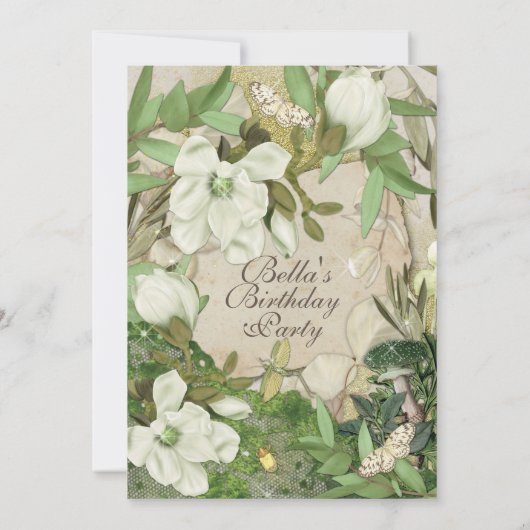 Birthday Brunch Moederdag Luncheon Invitations Kaart (Achterkant)