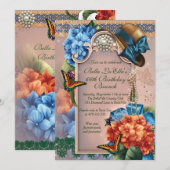 Birthday Brunch Moederdag Luncheon Invitations Kaart (Voorkant / Achterkant)