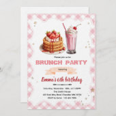 Birthday Brunch party Invitation Kaart (Voorkant / Achterkant)