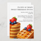 Birthday Brunch Party | Pancakes & waffles Kaart (Voorkant / Achterkant)