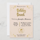 Birthday brunch-uitnodiging kaart (Voorkant)