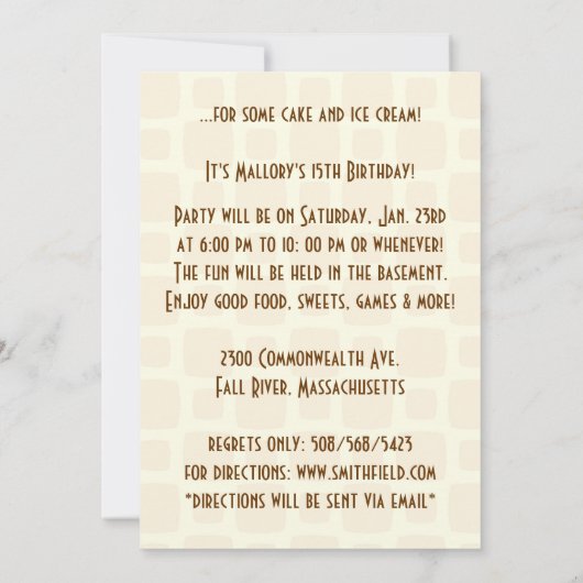 Birthday bubble gum ice party kaart (Achterkant)