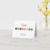 Birthday Bubbles Business Birthday-kaarten Kaart (Gele Bloem)