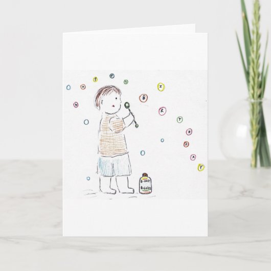 Birthday Bubbles Kaart (Voorkant)