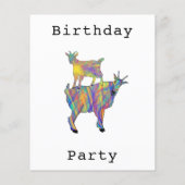 Birthday-budget voor geitenmeisjes flyer (Achterkant)