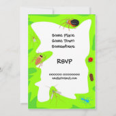 Birthday Bugs Party Invitation Kaart (Achterkant)