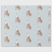 Birthday Bull Dog Party Pet Cadeaupapier (Vlak)