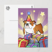 Birthday Bulldog Briefkaart (Voorkant / Achterkant)