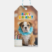 Birthday Bulldog Cadeaulabel (Voorkant)