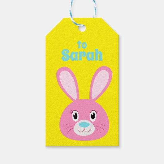 Birthday Bunny Cadeaulabel (Voorkant)
