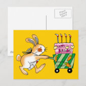 Birthday Bunny Cake Briefkaart (Voorkant / Achterkant)