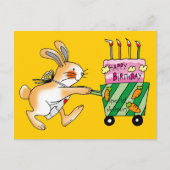 Birthday Bunny Cake Briefkaart (Voorkant)