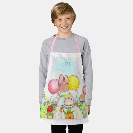 Birthday Bunny Child's Schort (Gedragen)