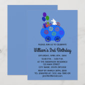 Birthday Bunny Egg #3-2 Uitnodiging Kaart (Voorkant / Achterkant)