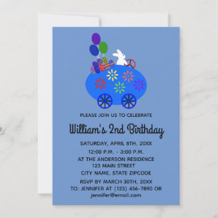 Birthday Bunny Egg #3-2 Uitnodiging Kaart