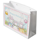 Birthday Bunny Gift Bag Groot Cadeauzakje (Achterkant Gekanteld)