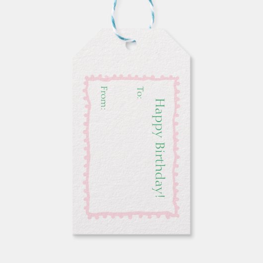 Birthday Bunny Gift Label Cadeaulabel (Achterkant)