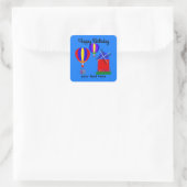 Birthday Bunny Hot Air ballon #1 Sticker (Tas)