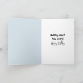 Birthday Bunny In a Deep Snowdrift Kaart (Binnen)