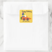 Birthday Bunny Riding Carrot Sticker #3 (Tas)