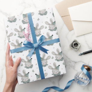 Birthday Bunny  Rustic Wrapping Paper Cadeaupapier