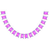 Birthday Bunting-vlaggen roze Paarse glitterschijv Vlaggetjes (Alle)