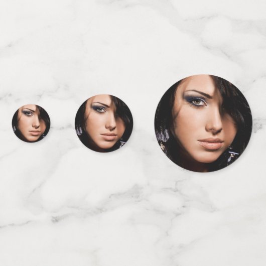 Birthday burgundy roos Gold glitter foto naam Confetti (Voorkanten)