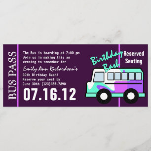 Birthday Bus Pass Kaart