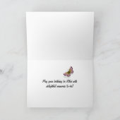 Birthday Butterflies op Clothesline Kaart (Binnen)