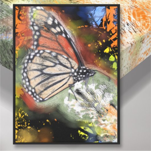 Birthday Butterfly Art Canvas Print