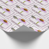 Birthday Butterfly on Cone Flower Cadeaupapier (Hoek)