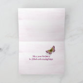 Birthday Butterfly on Cone Flower Kaart (Binnen)
