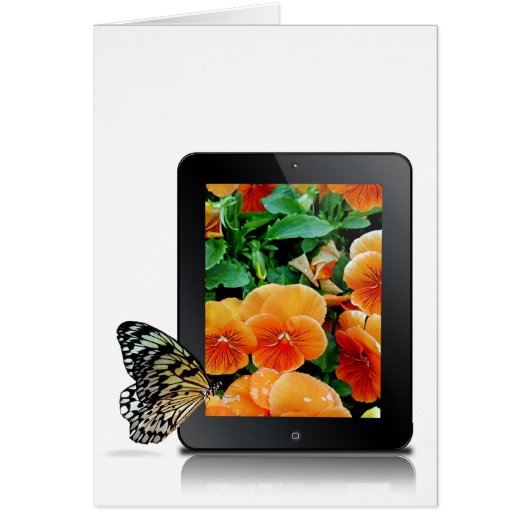 Birthday Butterfly op Electronic Tablet (Voorkant)