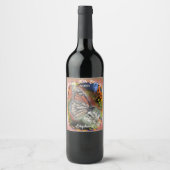 Birthday Butterfly Wijn Etiket (Voorkant)