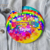 Birthday Button - Regenboogontwerp HAMbyWG (In situ)