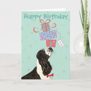 Birthday Cadeau English Cocker Spaniel Card Kaart