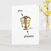 Birthday Cadeau Kaart (Gele Bloem)