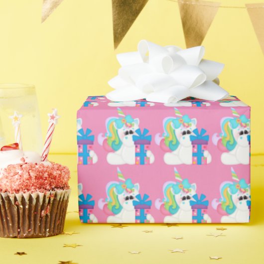 Birthday Cadeau Unicorn meisjes verpakkingspapier Cadeaupapier (Verjaardagsfeest)