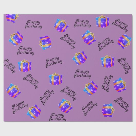 Birthday Cadeaupapier (Vlak)