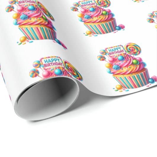 Birthday  cadeaupapier (Rol Hoek)