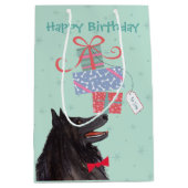 Birthday Cadeaus Belgium Sheepdog Medium Gift Bag Medium Cadeauzakje (Voorkant)