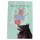 Birthday Cadeaus Belgium Sheepdog Medium Gift Bag Medium Cadeauzakje (Achterkant)