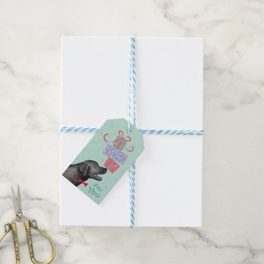 Birthday Cadeaus Black Lab Cadeaulabel (Met Touw)