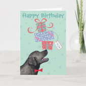 Birthday Cadeaus Black Lab Kaart (Voorkant)