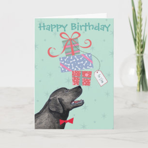 Birthday Cadeaus Black Lab Kaart