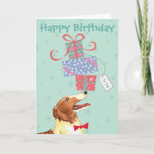 Birthday Cadeaus Borzoi Kaart (Voorkant)