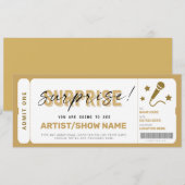 Birthday Cadeaus Concert Ticket Sjabloon Show Vouc (Voorkant / Achterkant)