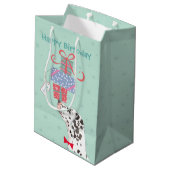 Birthday Cadeaus Dalmatian Medium Gift Bag Cadeauzakje (Achterkant Gekanteld)